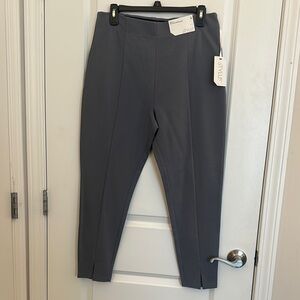 Gray High-Waisted Ponte Pants